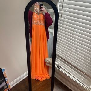 Orange prom dress